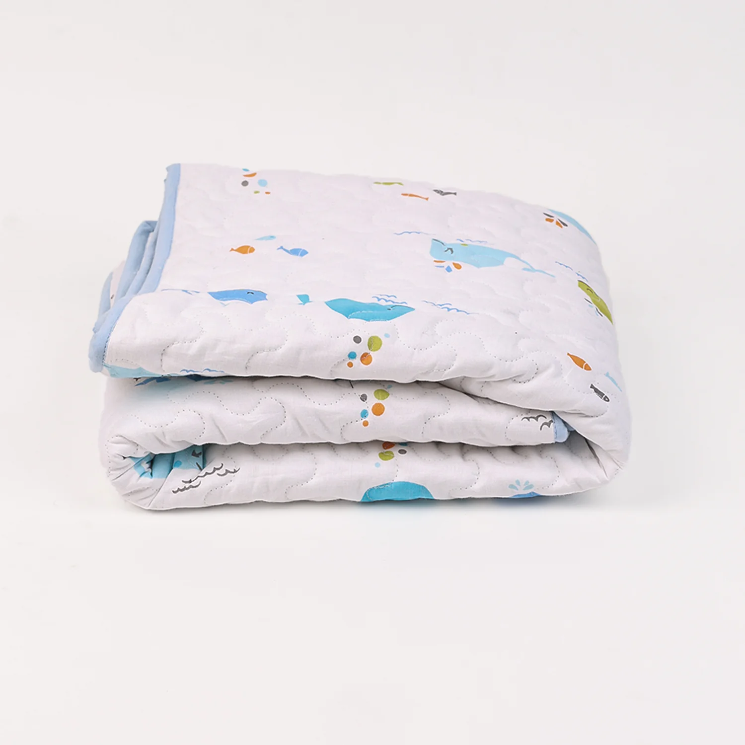 Ac Quilt Blanket cum Bedspread | 0-3 Years | 100X120 cm | Machine Washable | Blue Whale - Image 4
