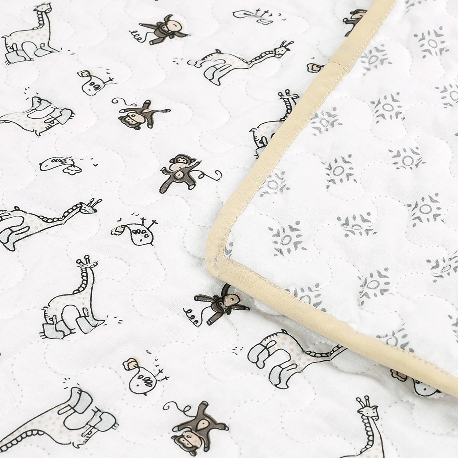 Ac Quilt Blanket cum Bedspread | 0-3 Years | 100X120 cm | Machine Washable | Jungle - Image 4
