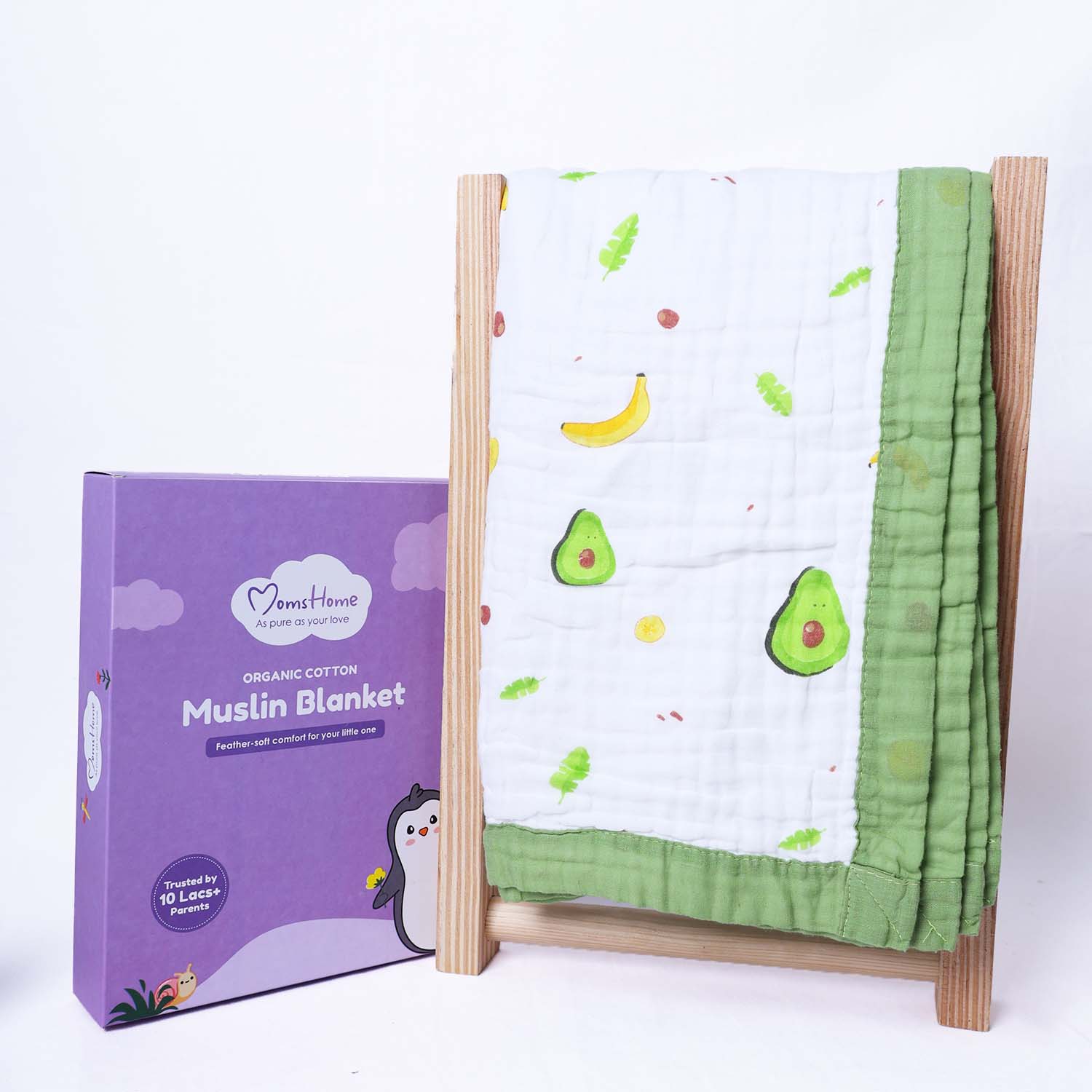 Baby 6 Layer Muslin Blanket Cum Towel | 100X100 CM | 0-3 Years | Pack of 1 - Image 4