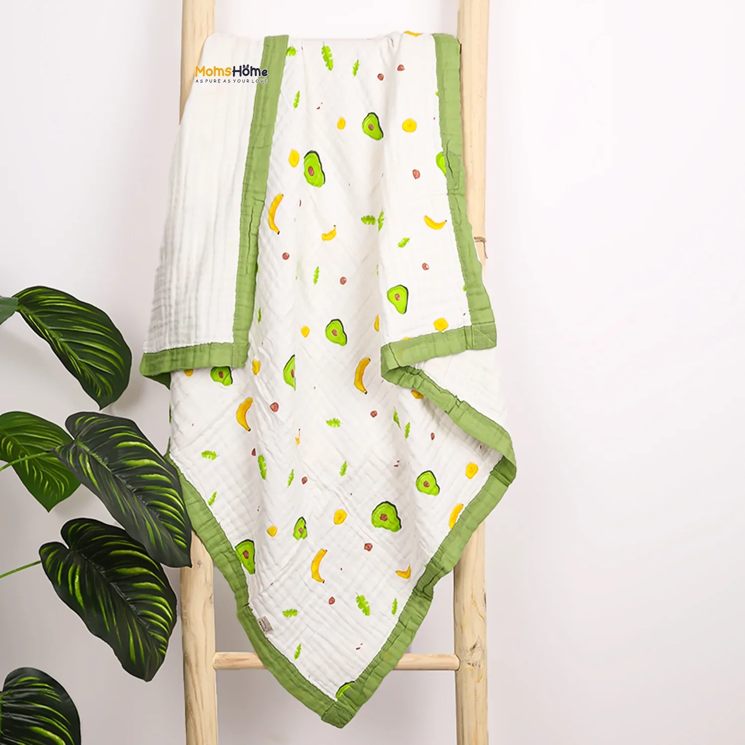 Baby 6 Layer Muslin Blanket Cum Towel | 100X100 CM | 0-3 Years | Pack of 1 - Image 5