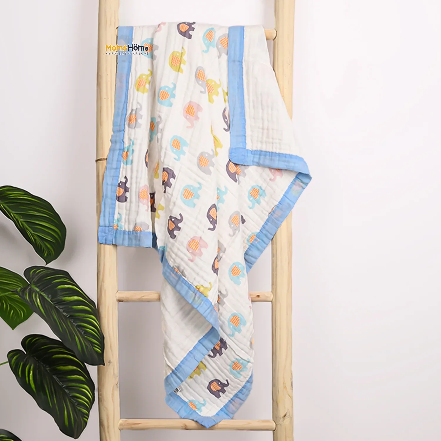 Baby 6 Layer Muslin Blanket Cum Towel | 100X100 CM | 0-3 Years | Pack of 1 - Image 6