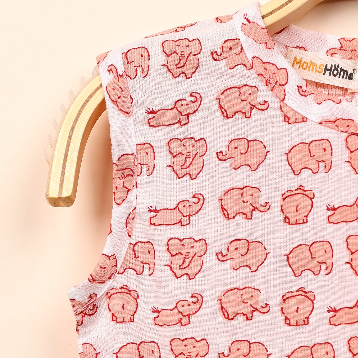Baby Girl Organic Cotton Sleeveless Frock | Elephant - Image 4