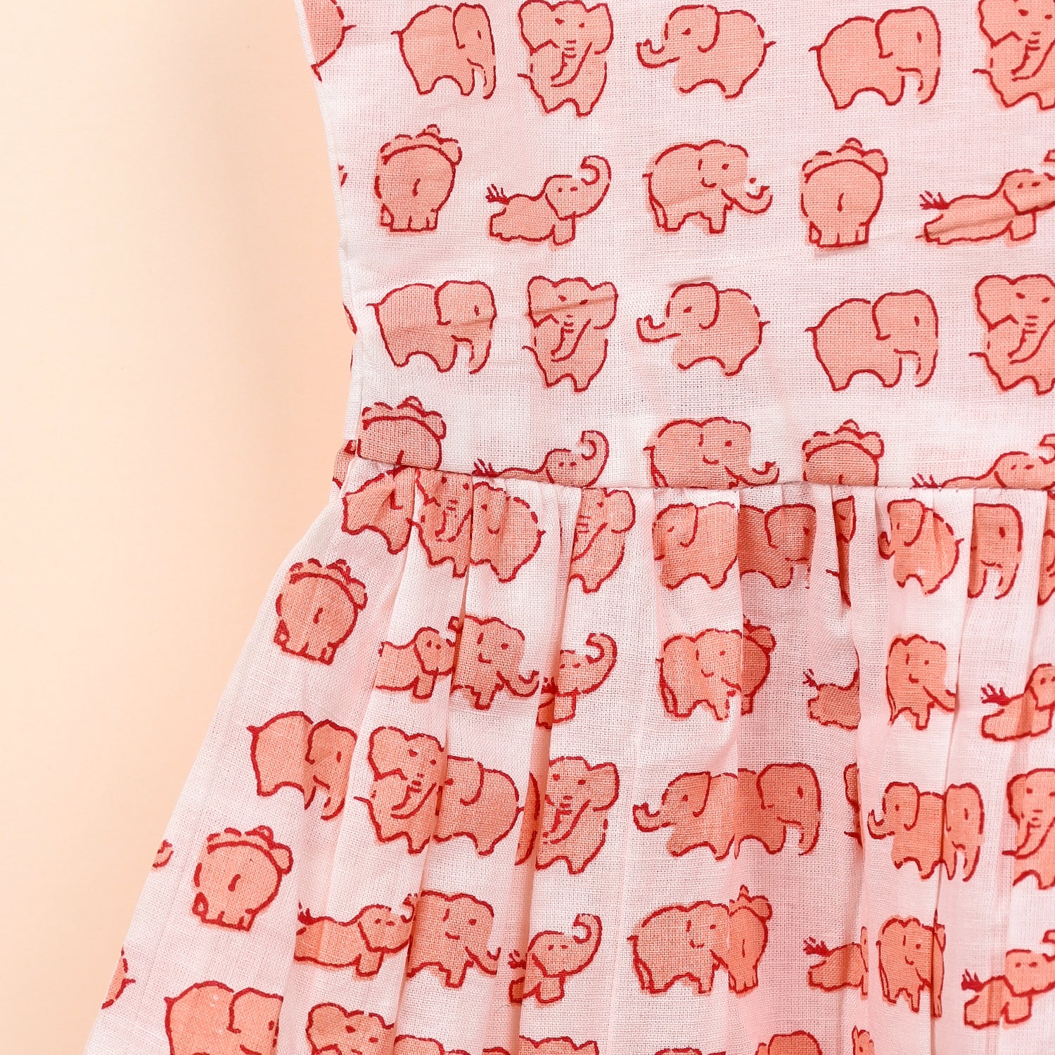 Baby Girl Organic Cotton Sleeveless Frock | Elephant - Image 7