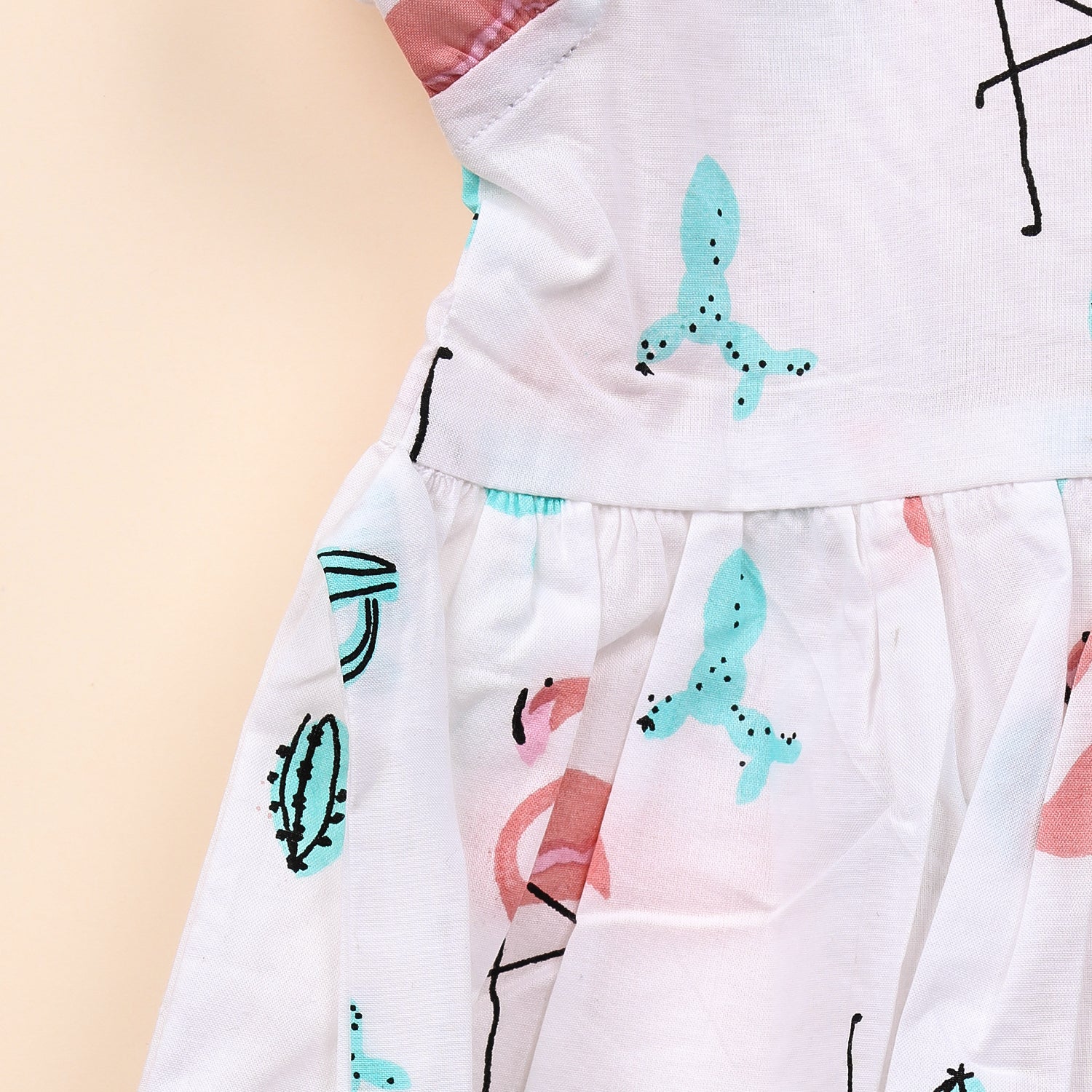 Baby Girl Organic Cotton Sleeveless Frock | Flamingo - Image 7