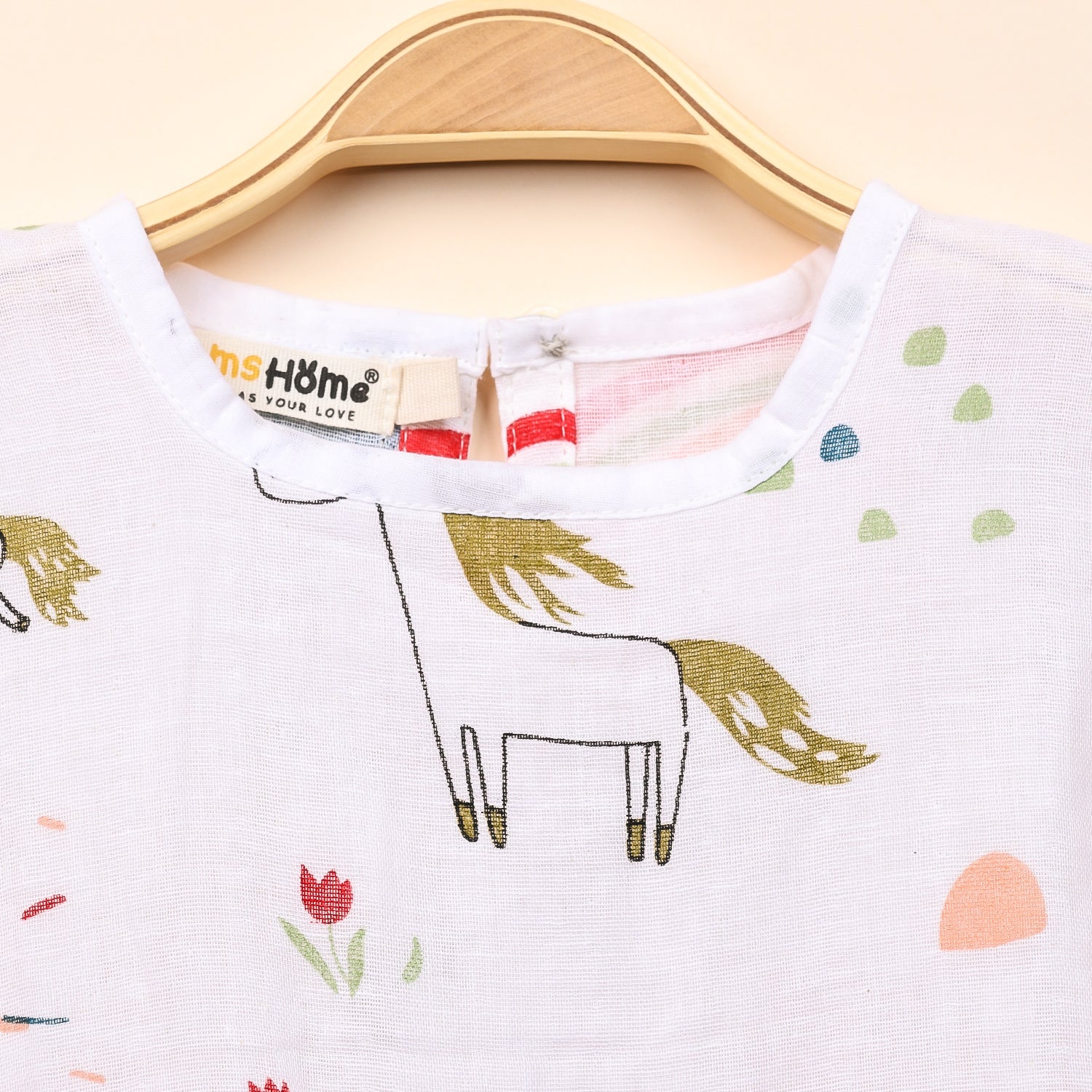 Baby Girl Organic Cotton Sleeveless Frock | Unicorn - Image 5