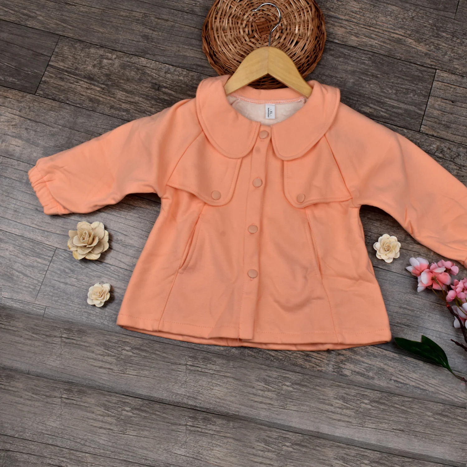 Baby girl  Organic Cotton Woolen Jacket cum overcoat  - Pack of 1 - Image 2