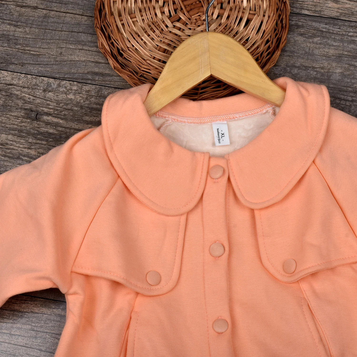 Baby girl  Organic Cotton Woolen Jacket cum overcoat  - Pack of 1 - Image 4