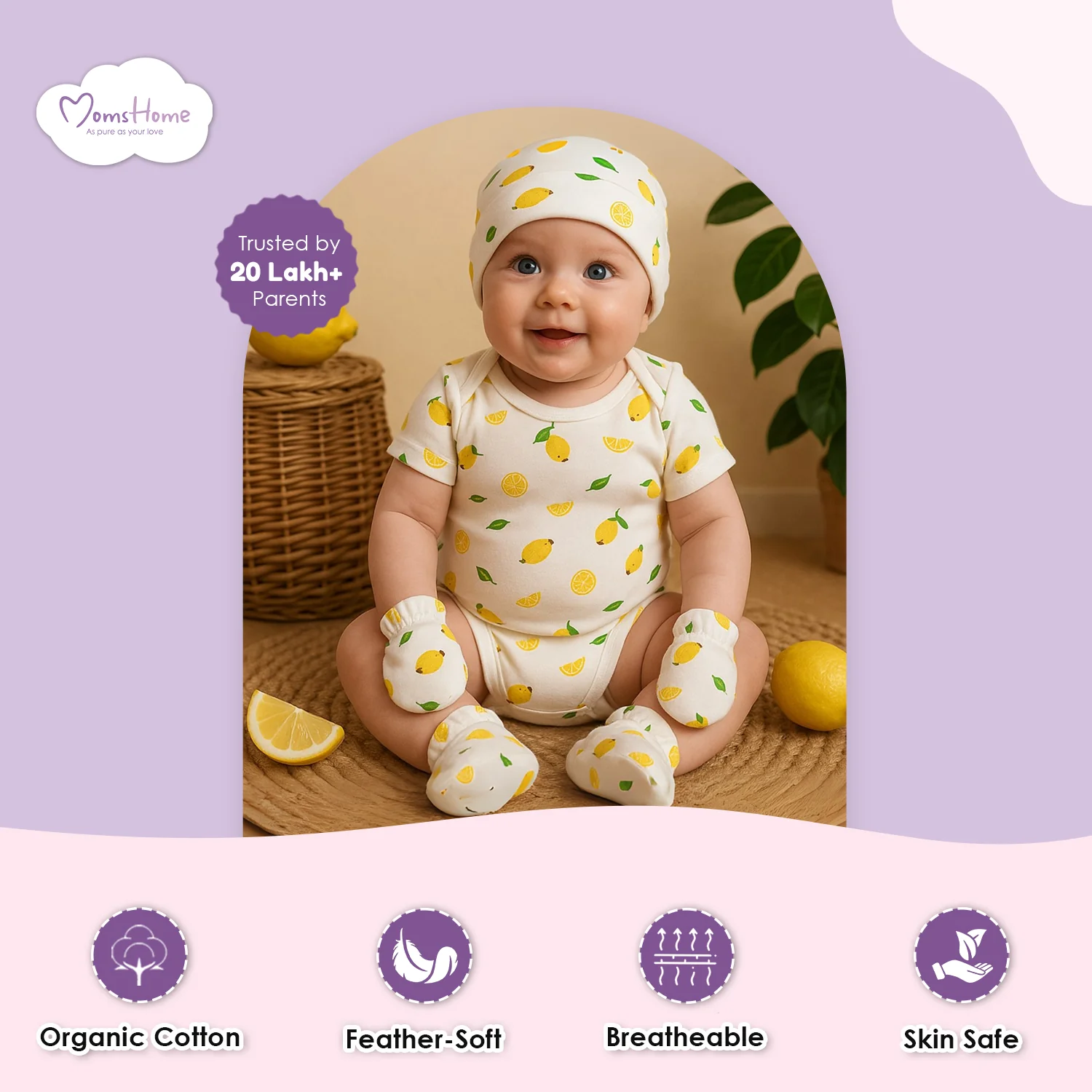 Baby Home Coming Outfit |  New Born Essential Clothes Set | Baby Shower Gift Hamper | Pack of 5 - Image 3