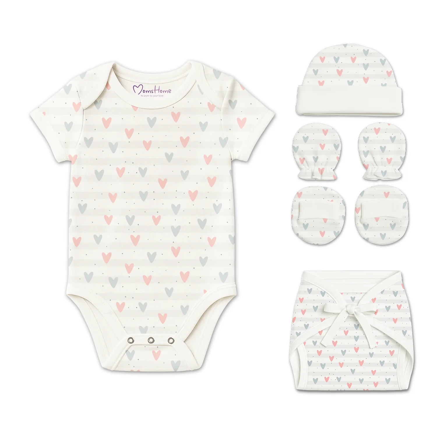 Baby Home Coming Outfit |  New Born Essential Clothes Set | Baby Shower Gift Hamper | Pack of 5 - Image 6