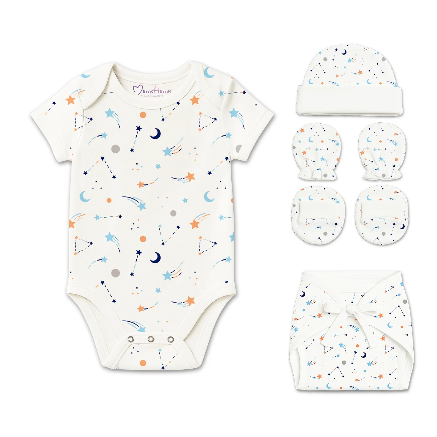 Baby Home Coming Outfit |  New Born Essential Clothes Set | Baby Shower Gift Hamper | Pack of 5 - Image 7