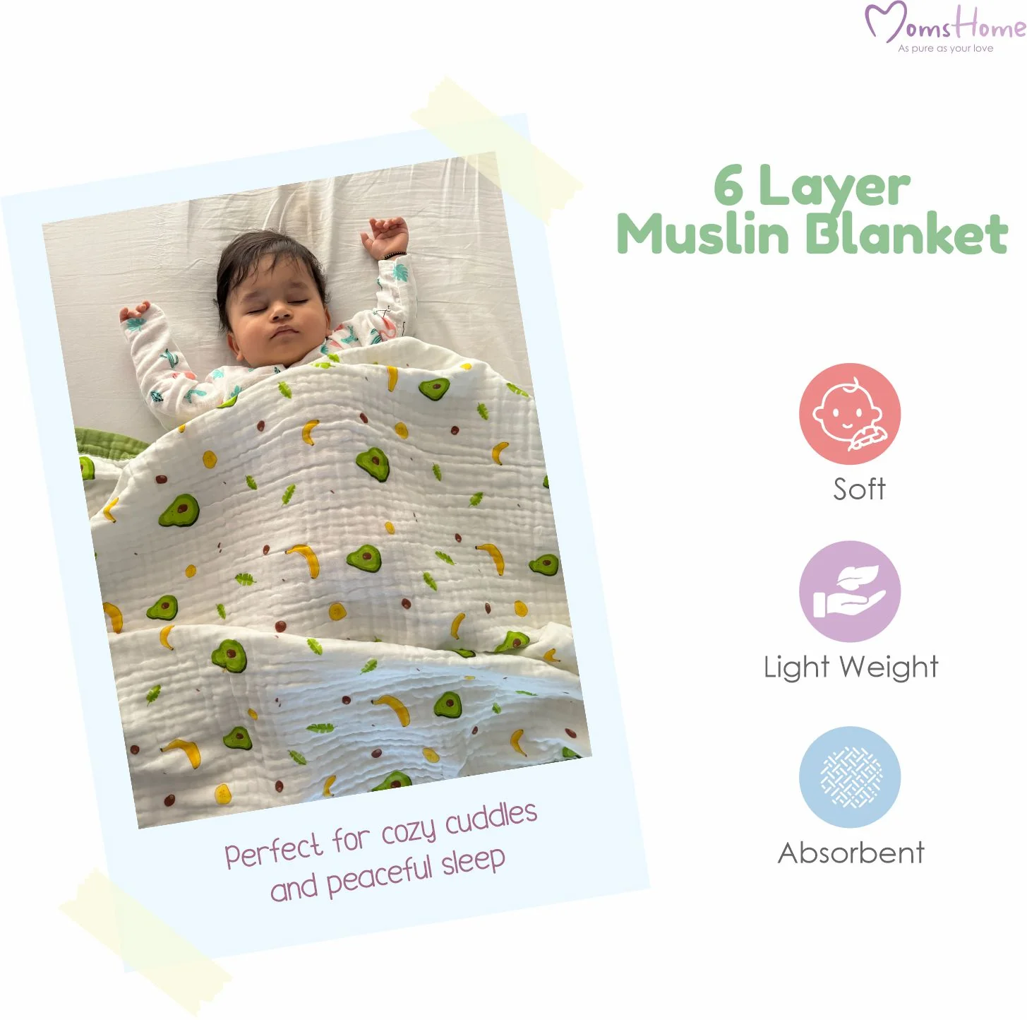 Baby Muslin 6 Layer Muslin blanket Cum Towel -100 x100 cm - 0-3 Years - Car - Image 4