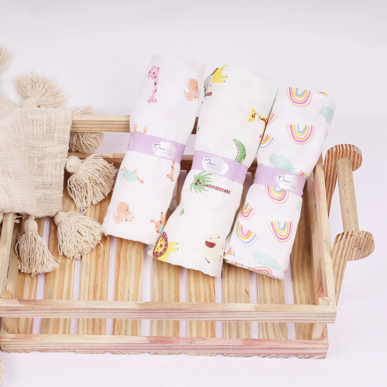 Organic Cotton Baby Muslin Cloth Swaddle | 0-12 Months | Pack of 3 - Image 3