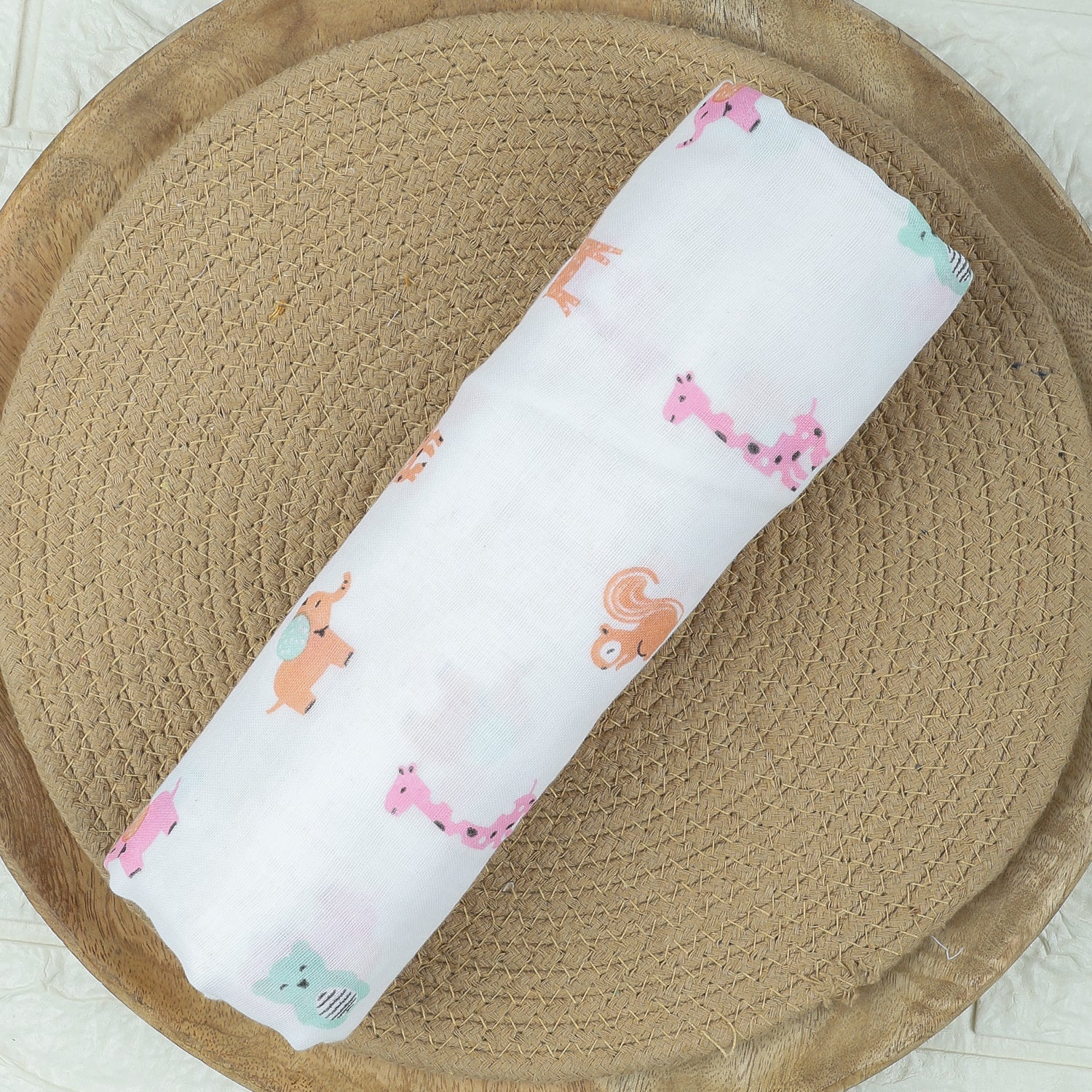 Baby Muslin Swaddle | 100x100 CM | Pack of 1 | Cute Jungle - Image 2