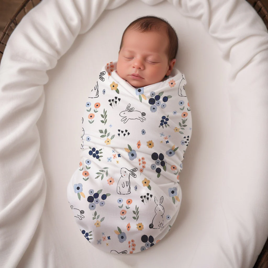 Baby Muslin Swaddle | 100x100 CM | Pack of 1 | Flower - Image 2