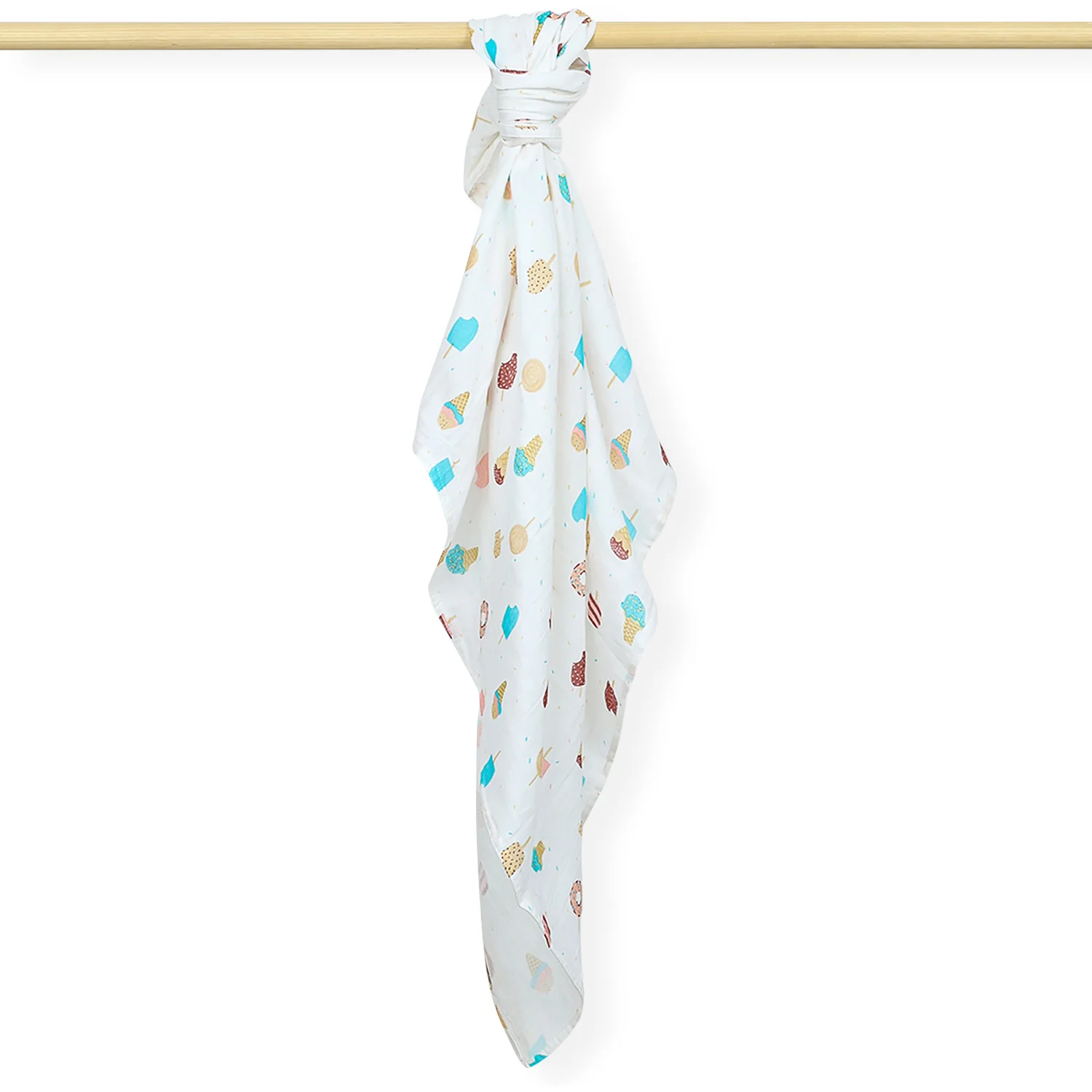 Baby Muslin Swaddle | 100x100 CM | Pack of 1 | Icecream - Image 3