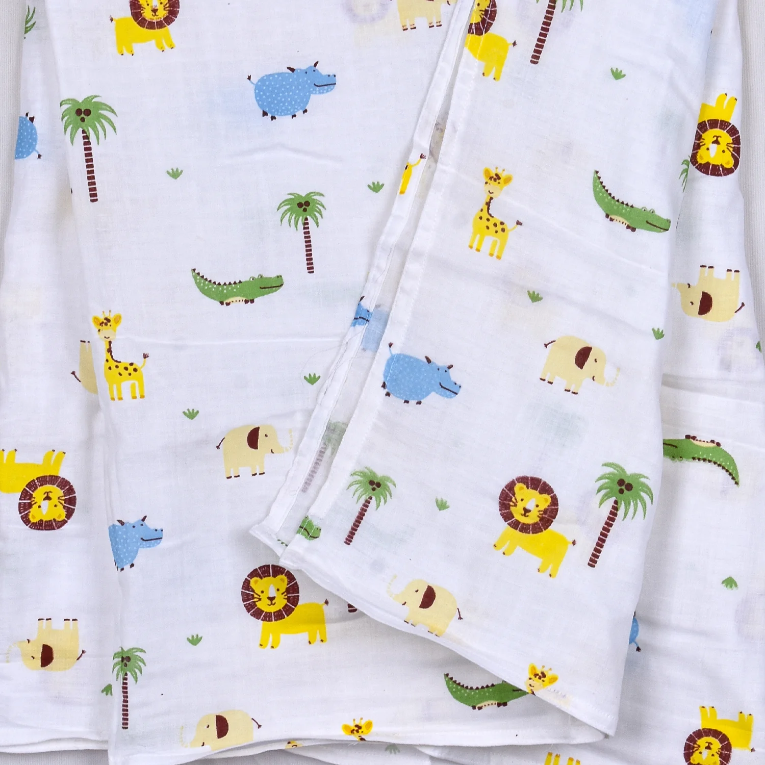 Baby Muslin Swaddle - 100x100 CM - Pack Of 1 Lion - Image 4