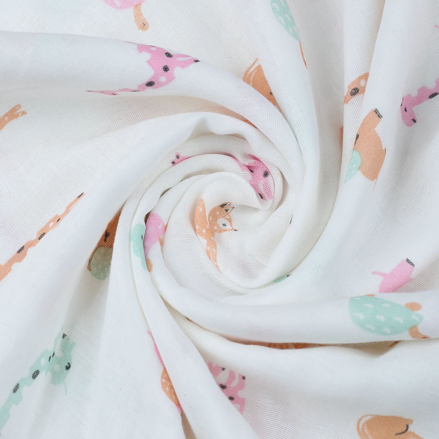 Baby Muslin Swaddle | 100x100 CM | Pack of 1 | Cute Jungle - Image 4