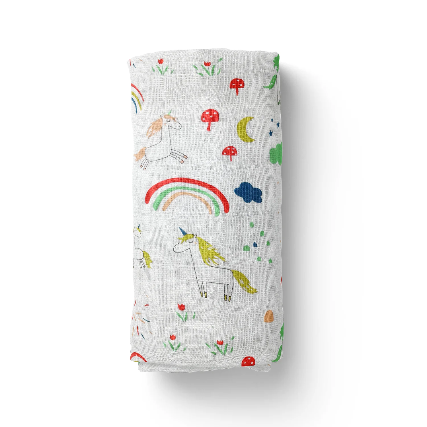 Baby Muslin Swaddle -100x100 cm - Unicorn - Image 3
