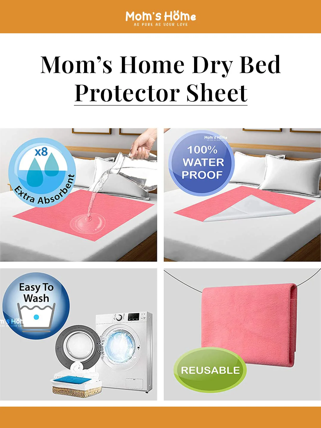 Baby Nappy Muslin Combo 1 Drysheet, 3 Muslin Nappy - Multicolor - 0-12 Months - Image 7