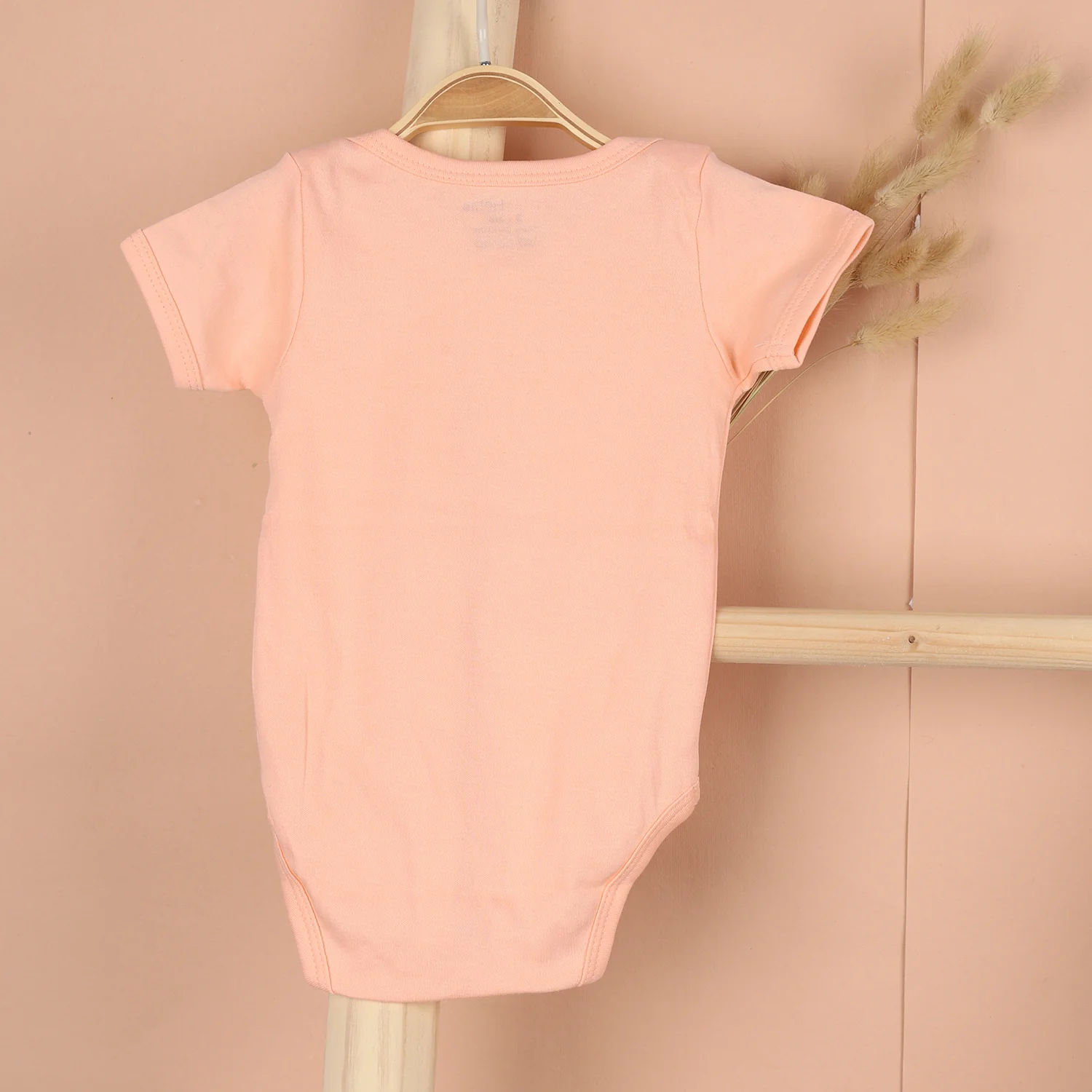 Baby Onesie | Organic Cotton | Peach, Pink  | Pack of 2 - Image 3