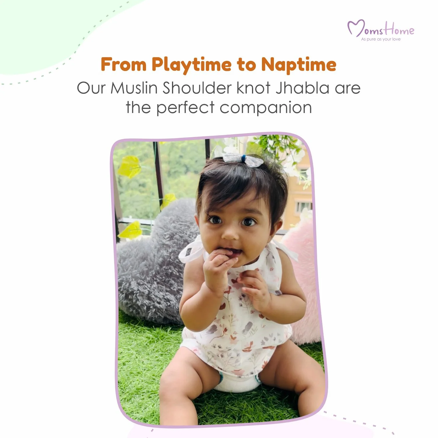 Baby Organic Cotton Knot type Jhabla | Bloom - Image 9