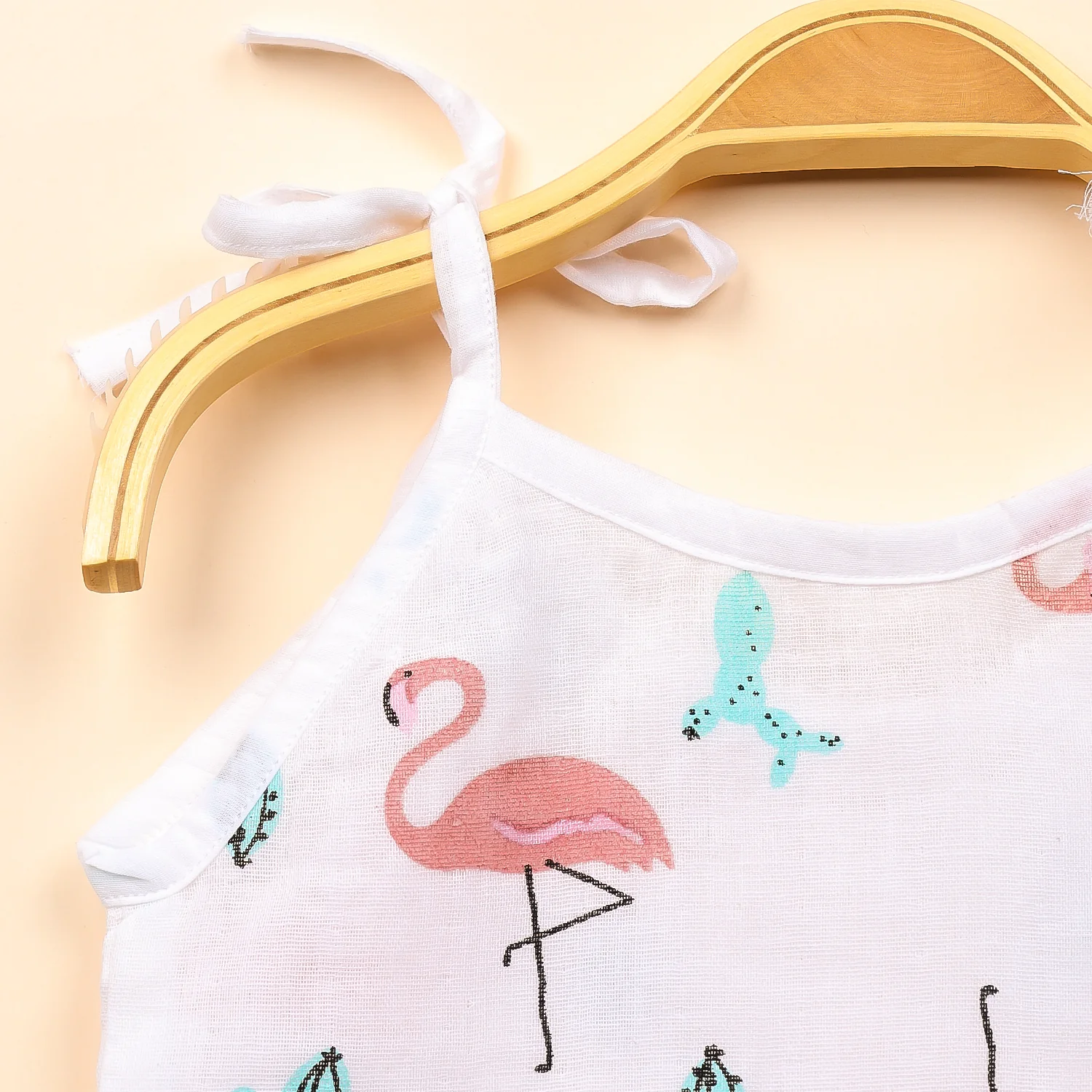 Baby Organic Cotton Knot type Jhabla | Flamingo - Image 4