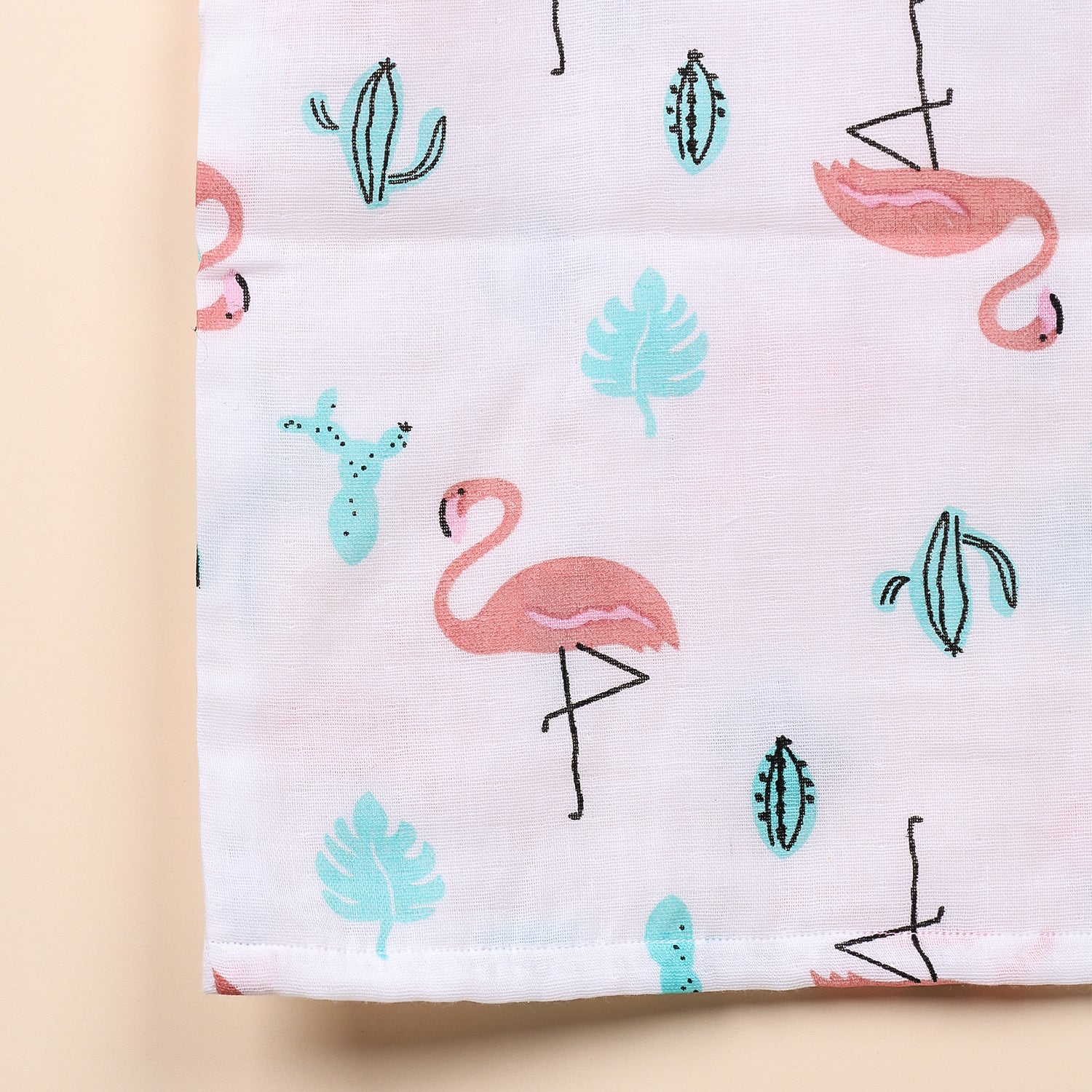 Baby Organic Cotton Knot type Jhabla | Flamingo - Image 5