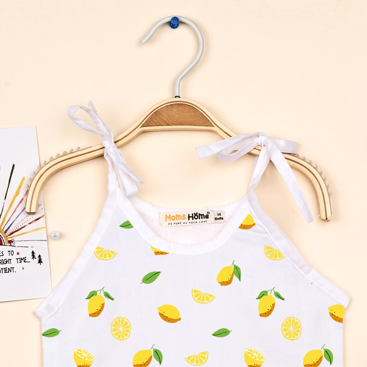Baby Organic Cotton Knot type Jhabla | Lemon - Image 5