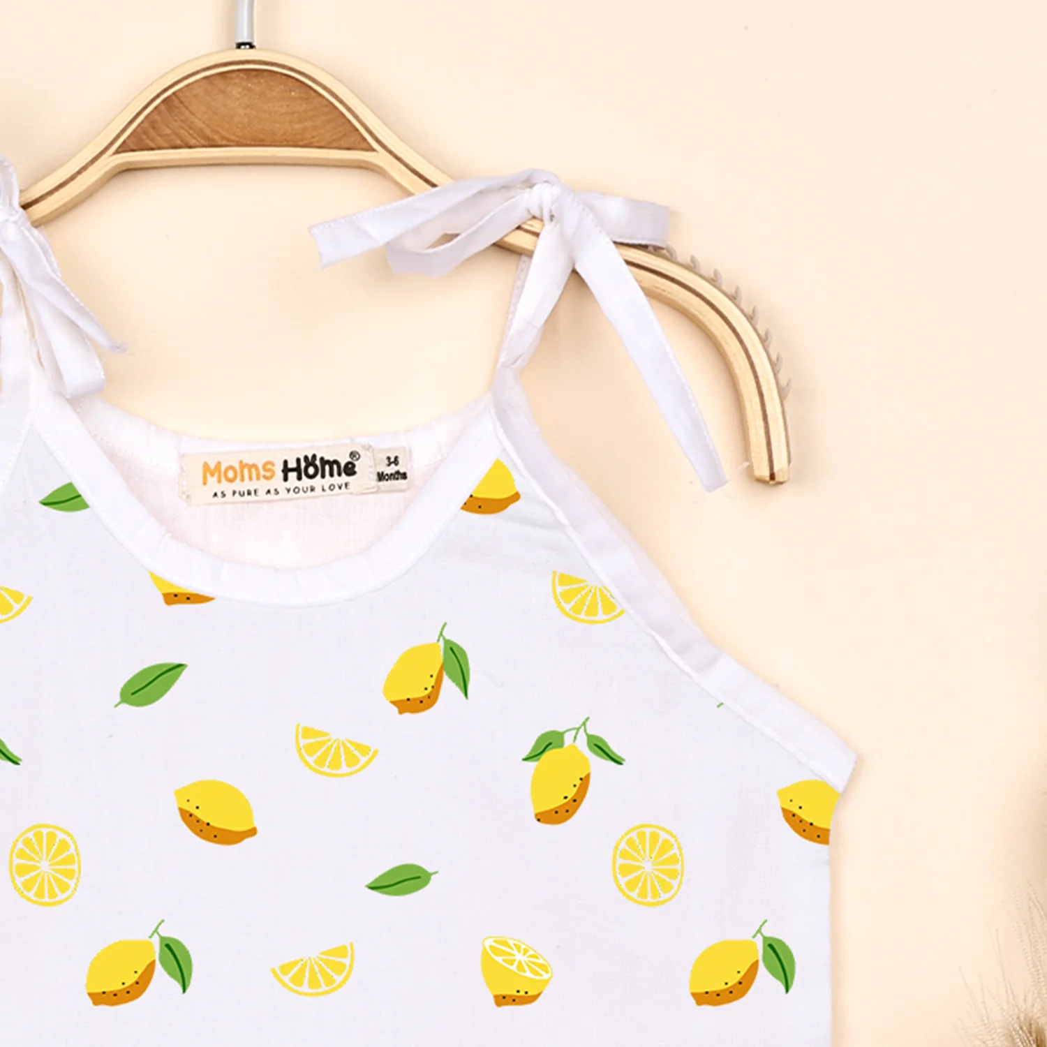 Baby Organic Cotton Knot type Jhabla | Lemon - Image 6