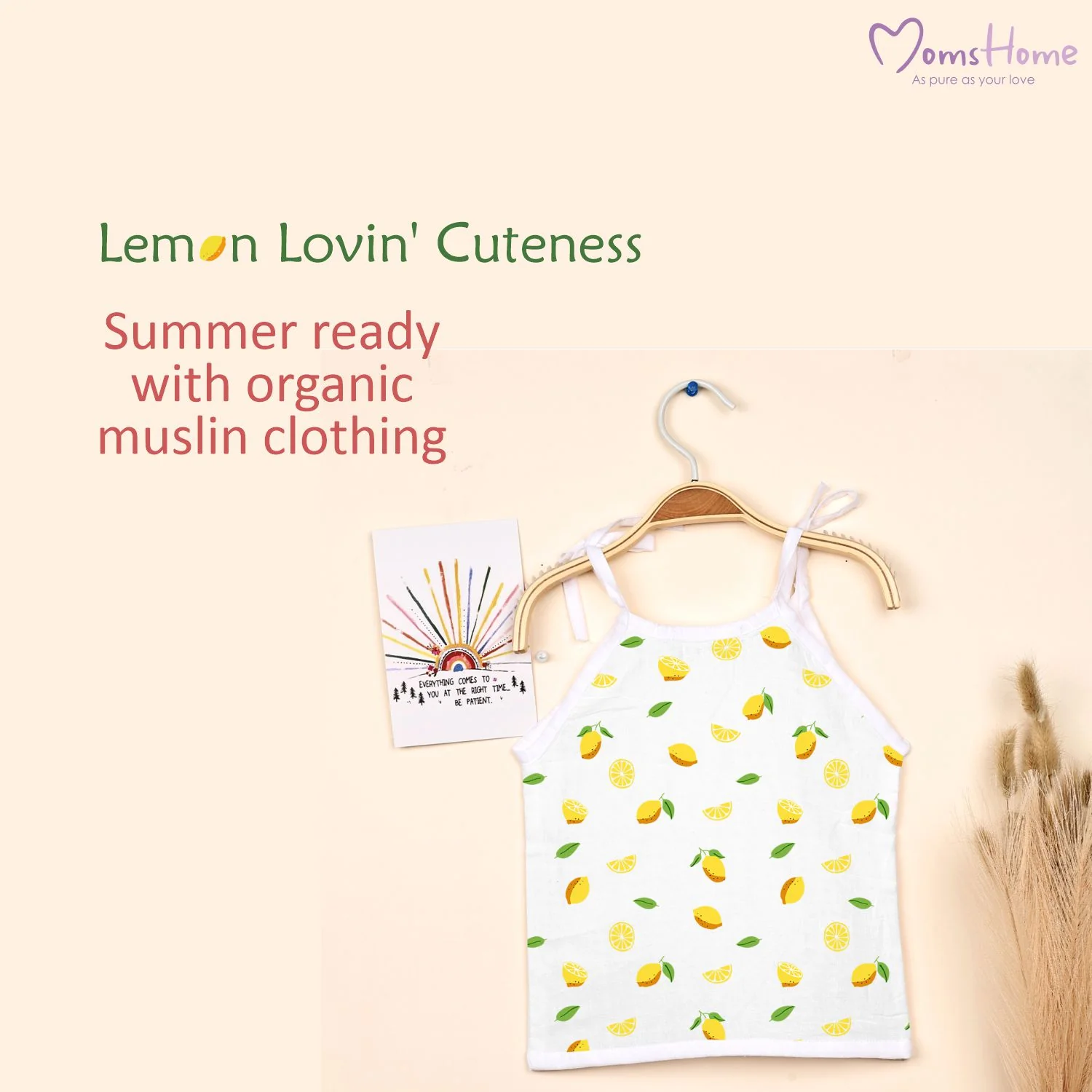 Baby Organic Cotton Knot type Jhabla | Lemon - Image 7
