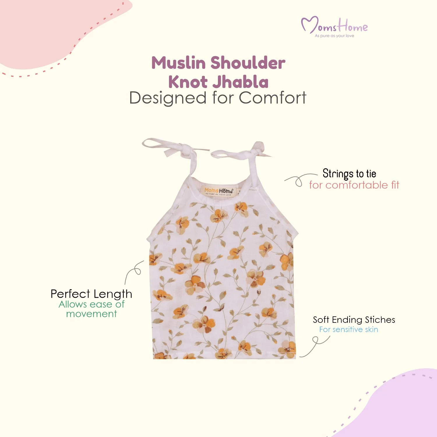 Baby Organic Cotton Knot type Jhabla | Bloom - Image 8