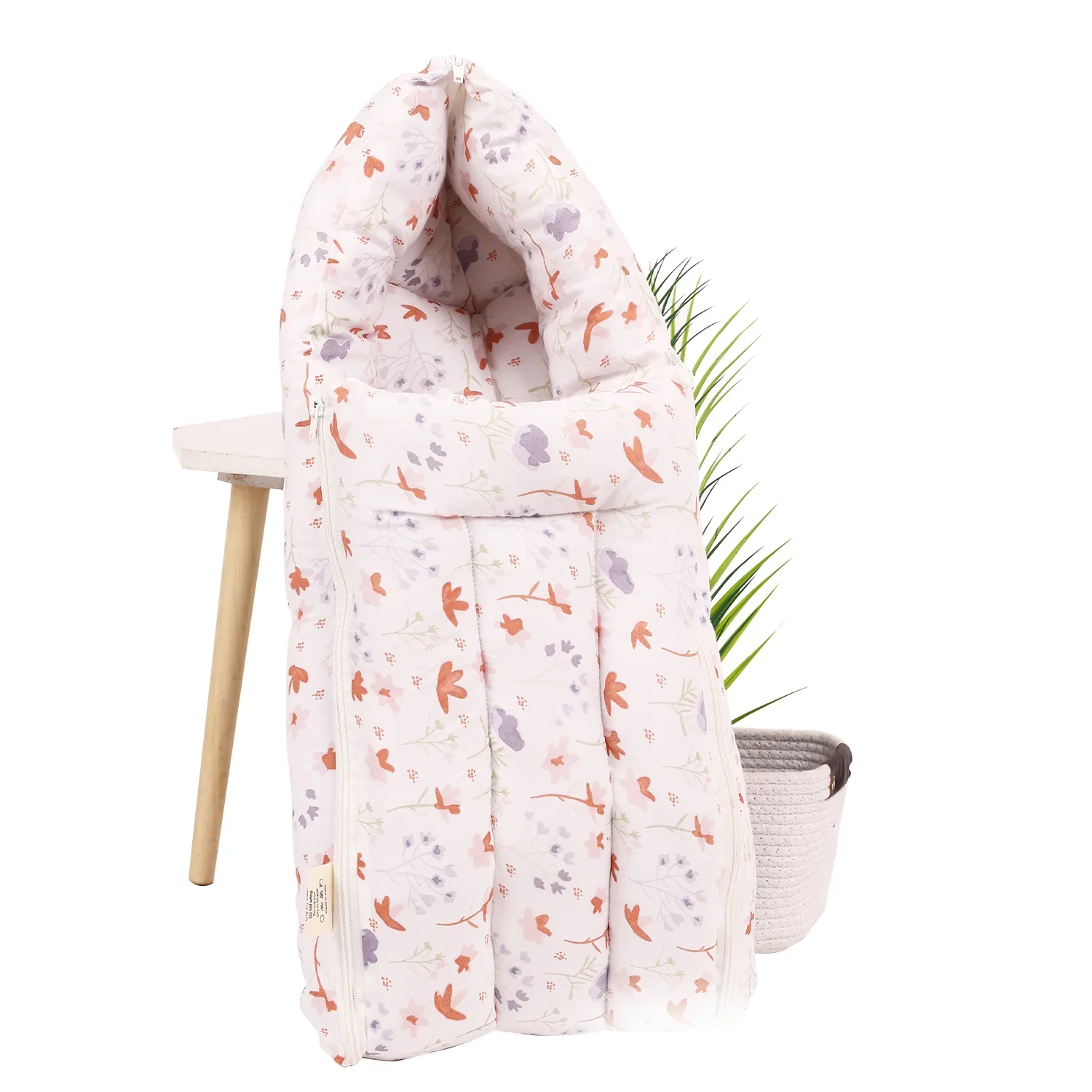 Baby Organic Cotton Muslin Sleeping cum Carrying Nest Bag | 0-3 Months | Pack of 1 - Image 3