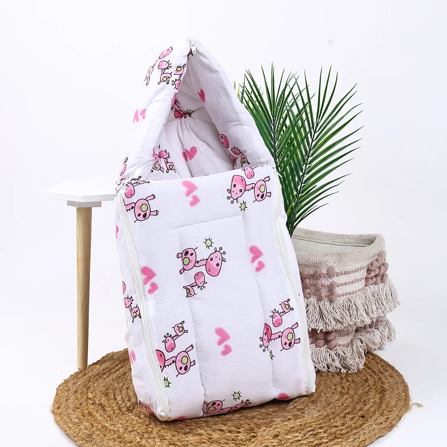 Baby Organic Cotton Muslin Sleeping cum Carrying Nest Bag | 0-3 Months | Pack of 1 - Image 9