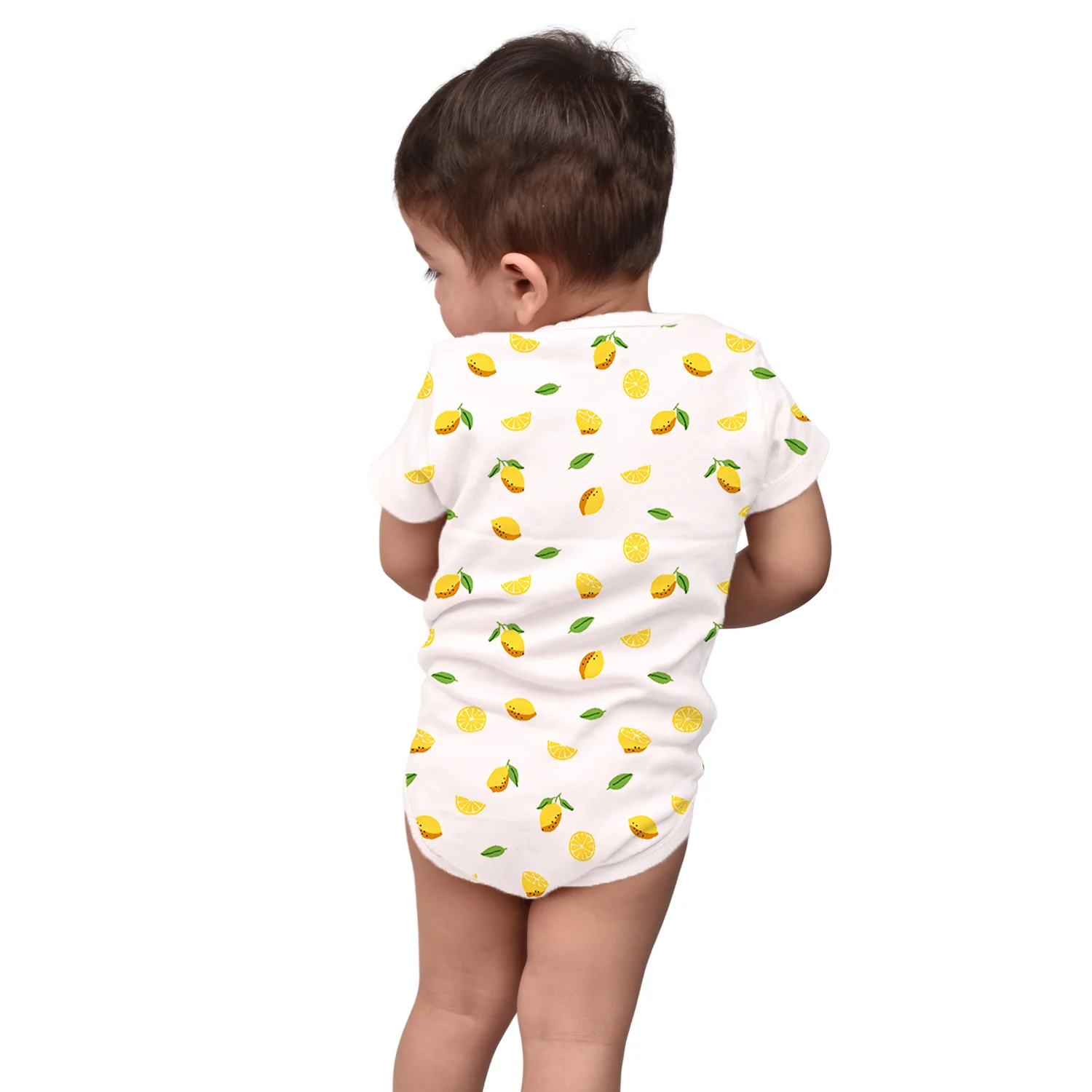 Baby Organic Cotton Onesie | Lemon | Pack of 1 - Image 3