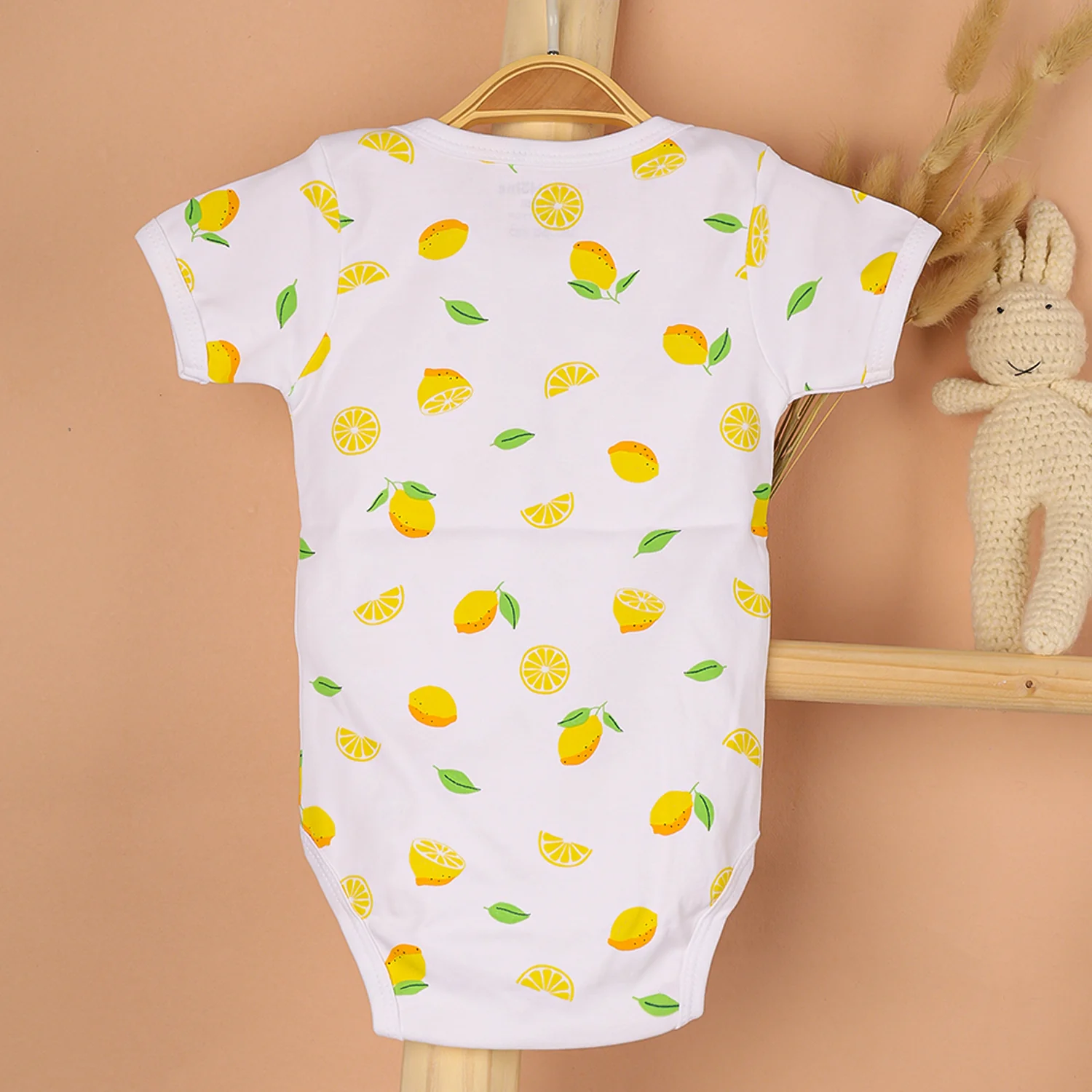 Baby Organic Cotton Onesie | Lemon | Pack of 1 - Image 6