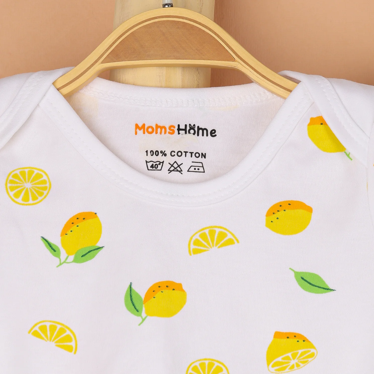 Baby Organic Cotton Onesie | Lemon | Pack of 1 - Image 7