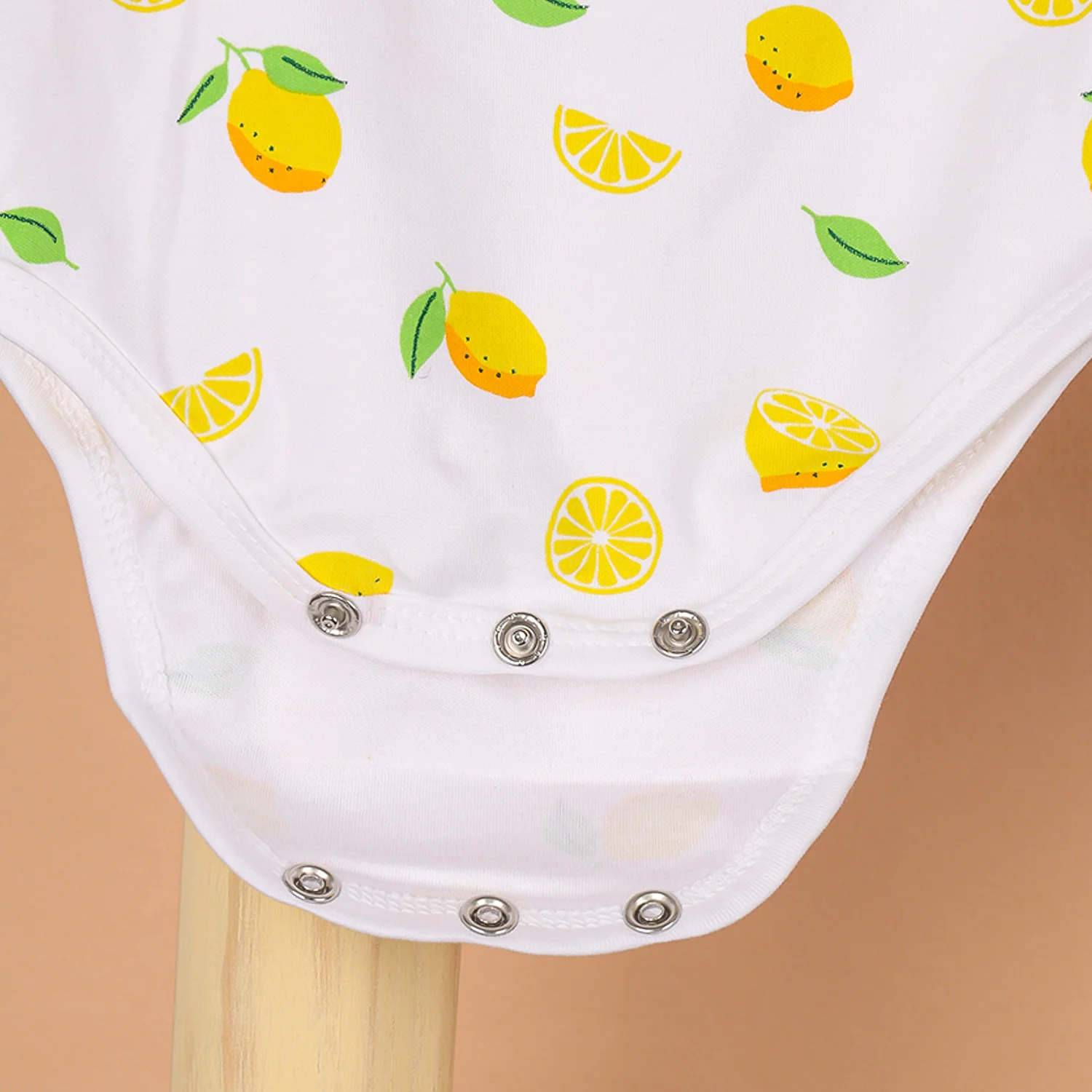 Baby Organic Cotton Onesie | Lemon | Pack of 1 - Image 8