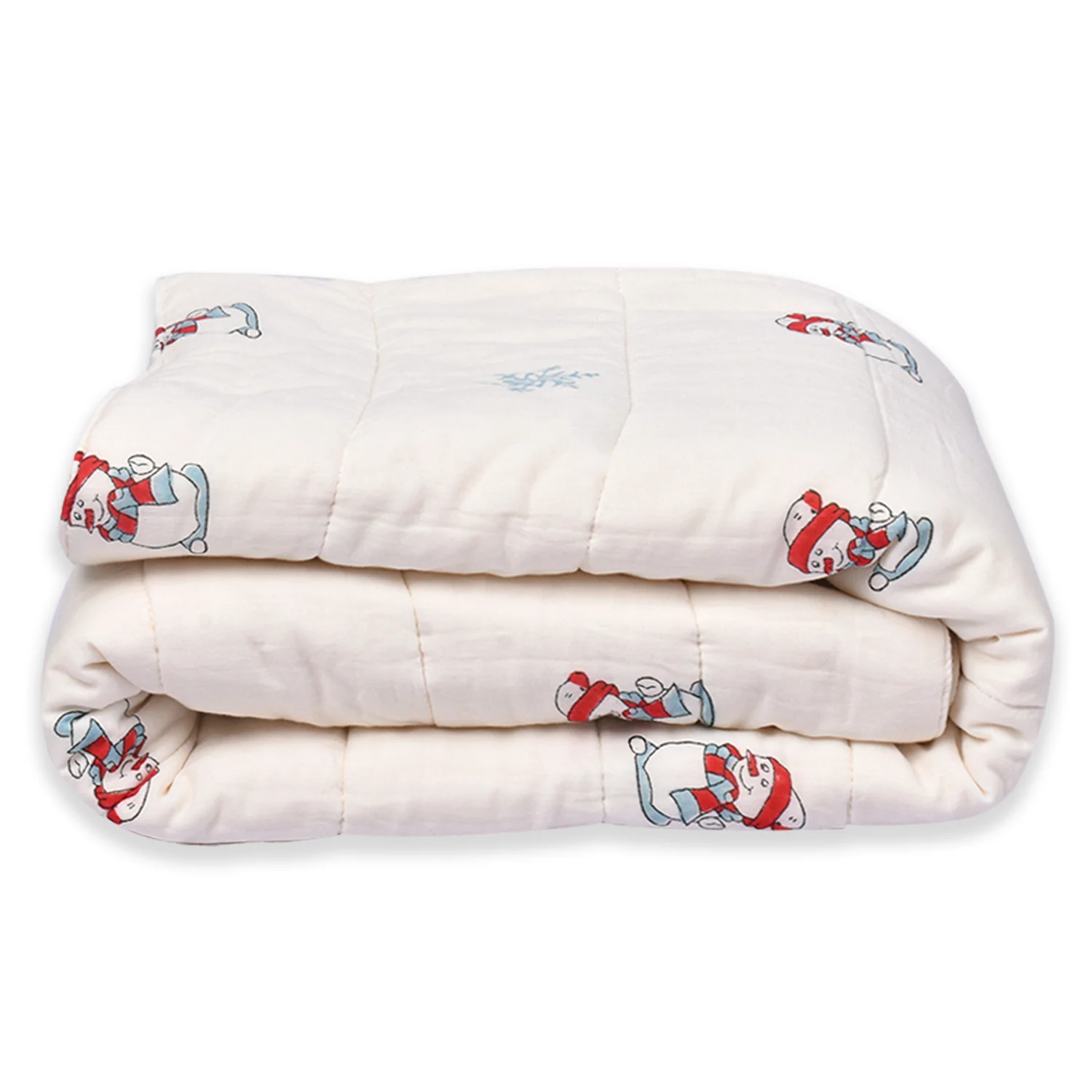 Baby Ac Quilt Blanket cum Bedspread- 0-3 Years - 100*120 cm - Snowman - Image 3