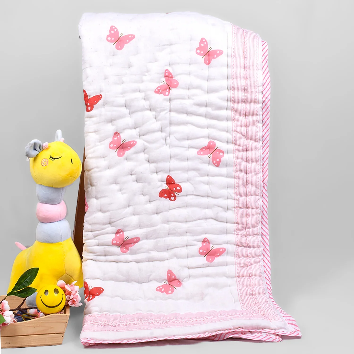 Baby Quilt Organic Cotton | Blanket | 100x150 CM | 0-5 Year | Pack of 1 - Image 17