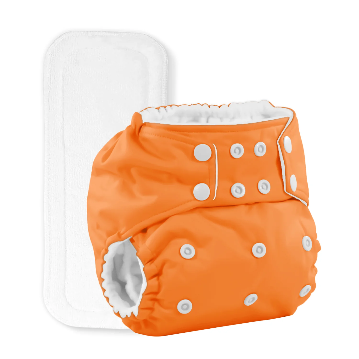 Baby Reusable Cotton Pocket Diapers With 2 Inserts Adjustable 0-12 Months - Pack of 2 - Image 5