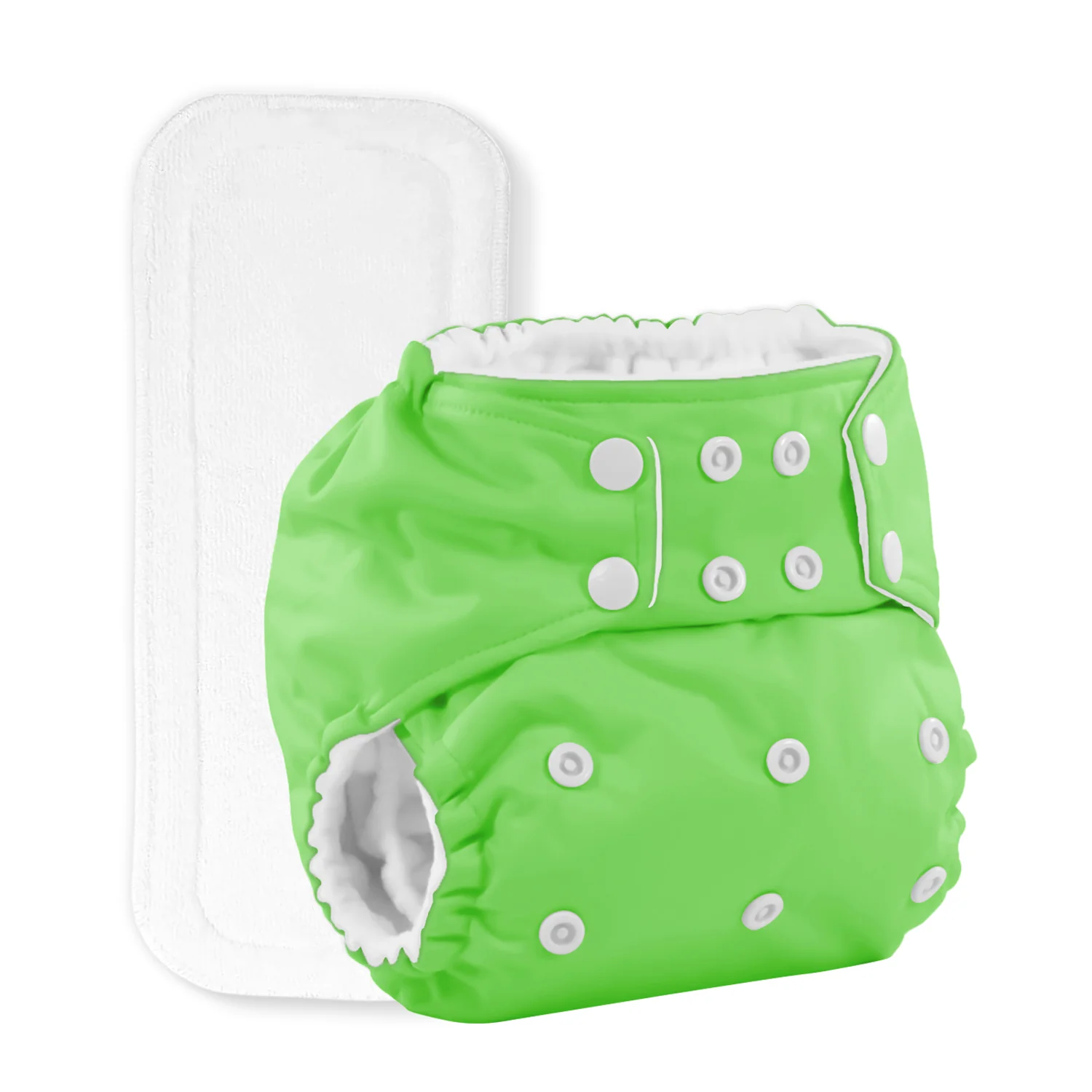 Baby Reusable Cotton Pocket Diapers With 2 Inserts Adjustable 0-12 Months - Pack of 2 - Image 6