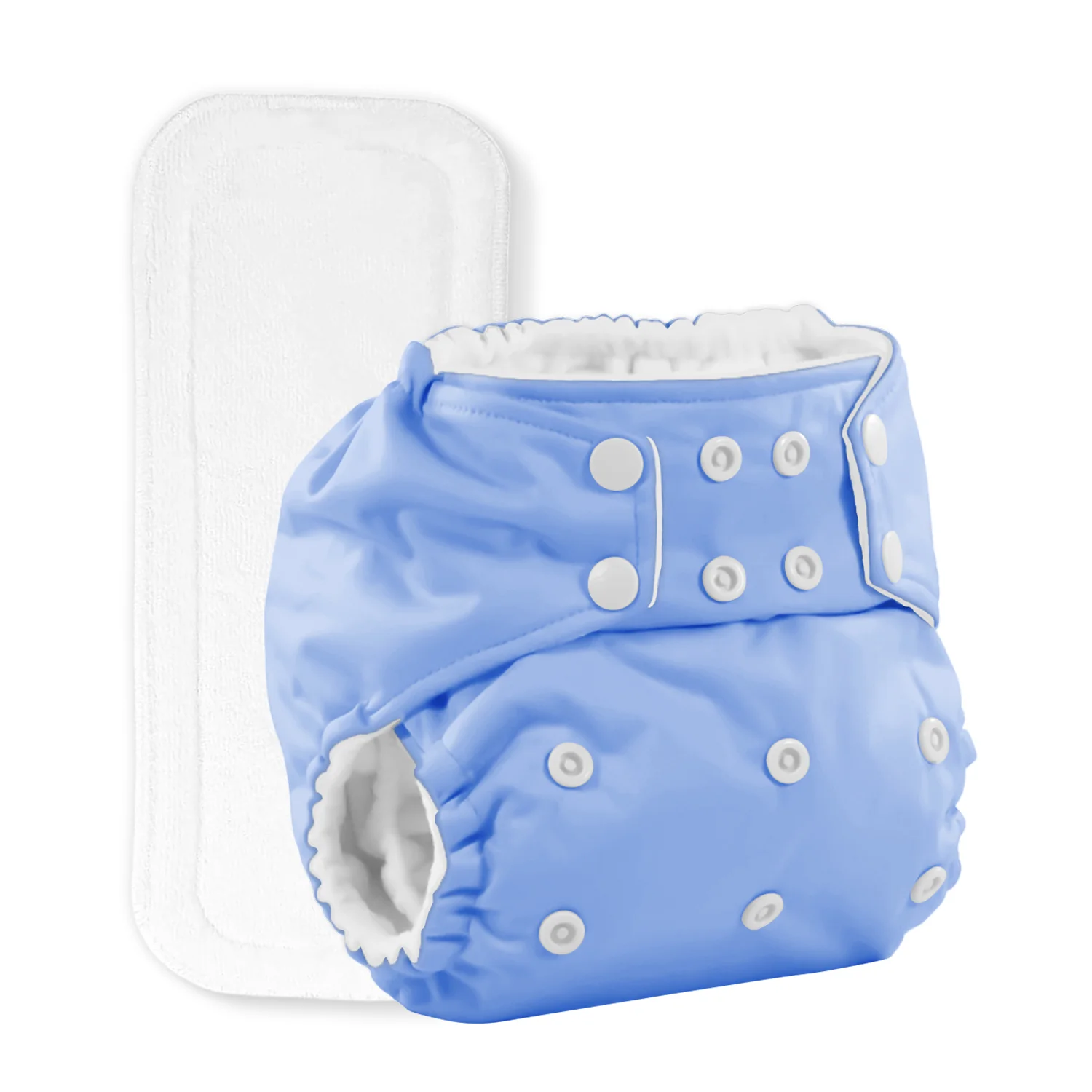 Baby Reusable Cotton Pocket Diapers With 3 Inserts, Adjustable 0-12 Months - Pack of 3 - Image 6