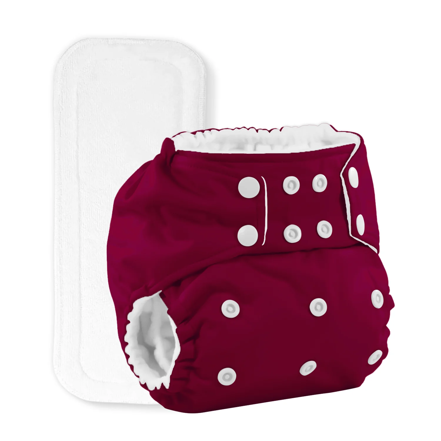 Baby Reusable Cotton Pocket Diapers With 5 Inserts, Adjustable 0-12 Months - Pack of 5 - Image 9