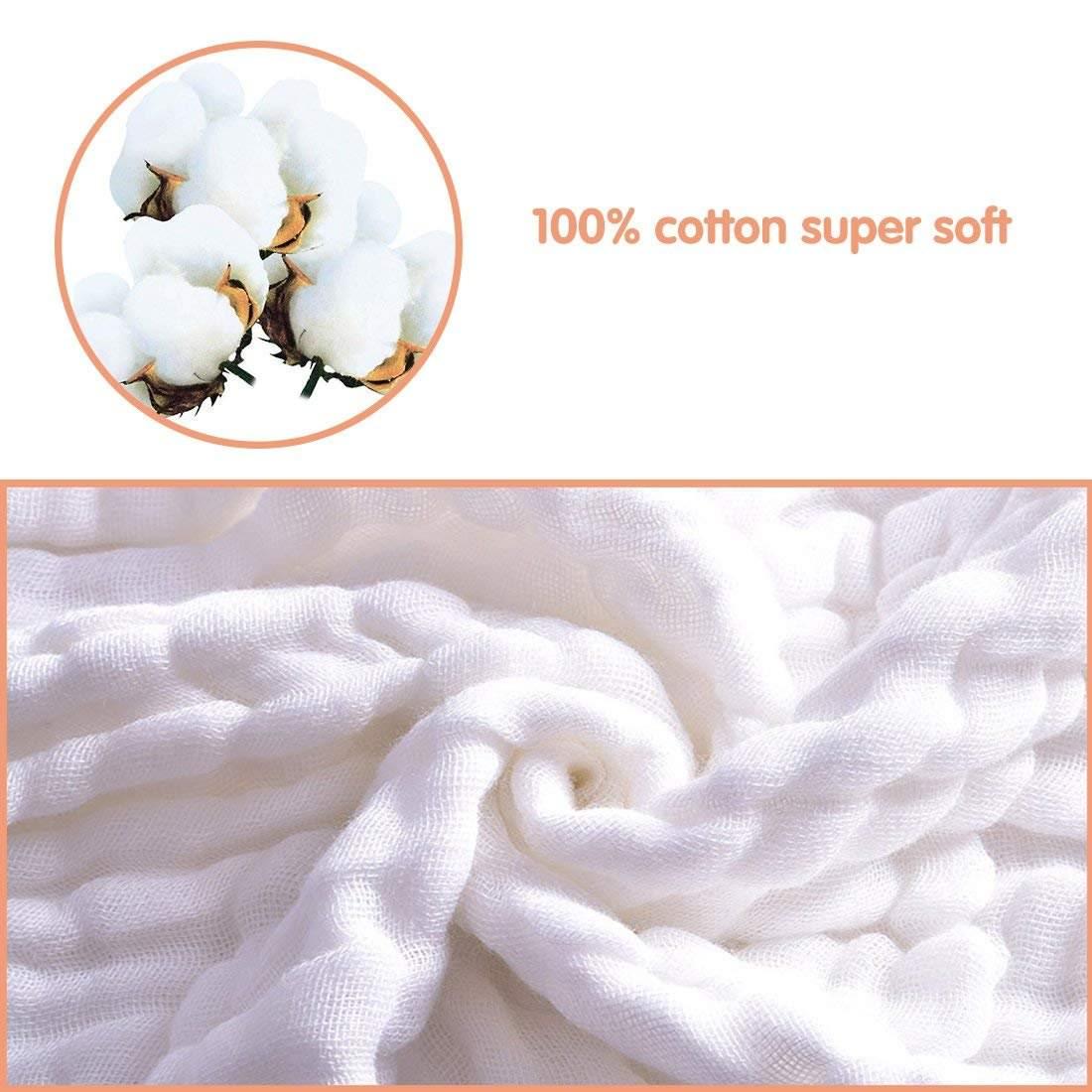 Baby Super Soft Absorbent Muslin  6 Layer Bath Towel |  60X120 CM | Blue Whale - Image 5