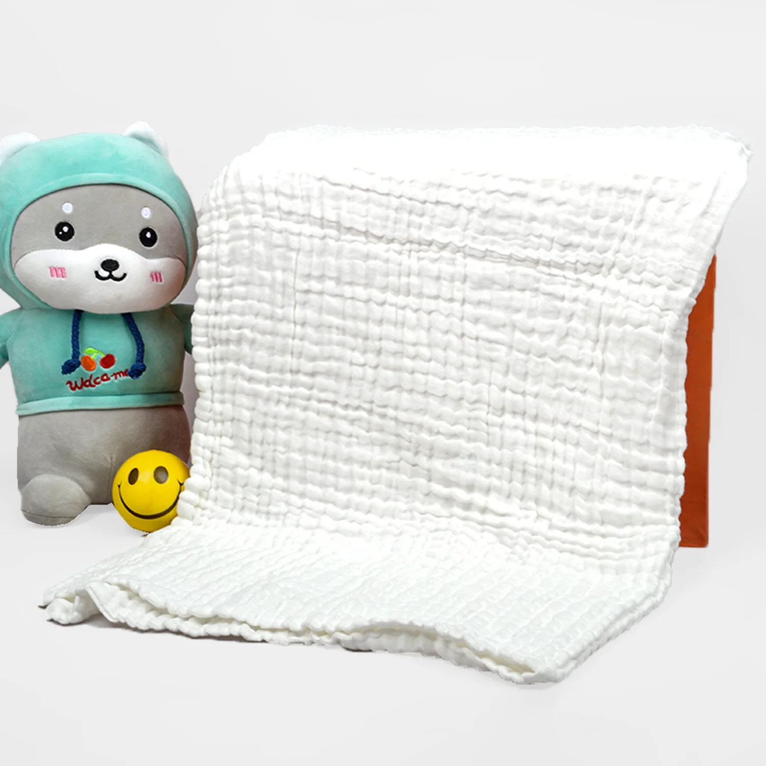 Baby Super Soft Absorbent Muslin 6 Layer wash Towel | 100X100 CM | 0-3 Years | Pack of 1 - Image 13