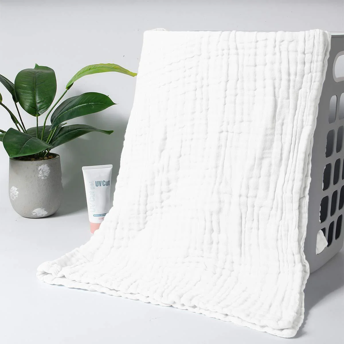 Baby Super Soft Absorbent Muslin 6 Layer wash Towel | 100X100 CM | 0-3 Years | Pack of 1 - Image 8