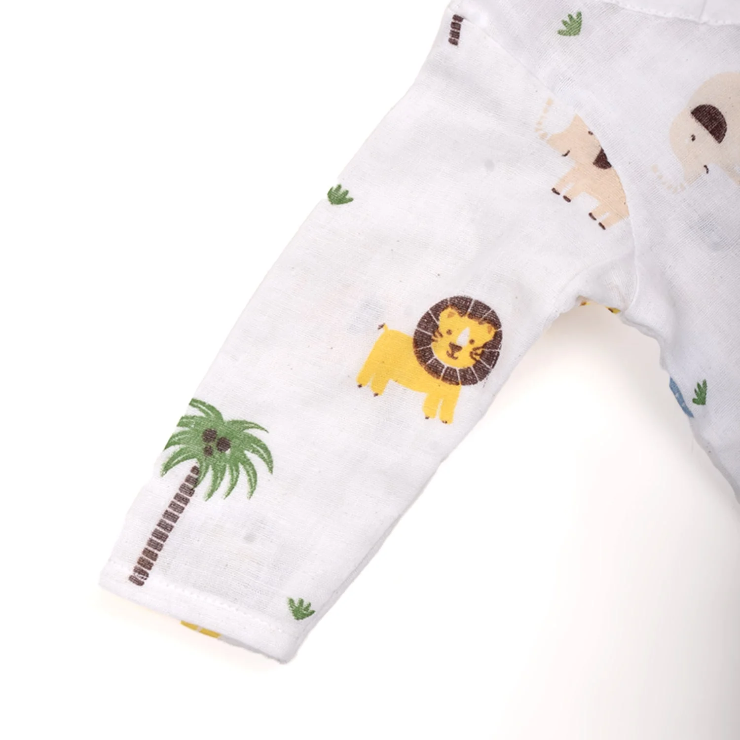 Baby Unisex Organic Cotton Muslin Full Sleeves Jhabla | Lion, Flamingo | Pack of 2 - Image 11