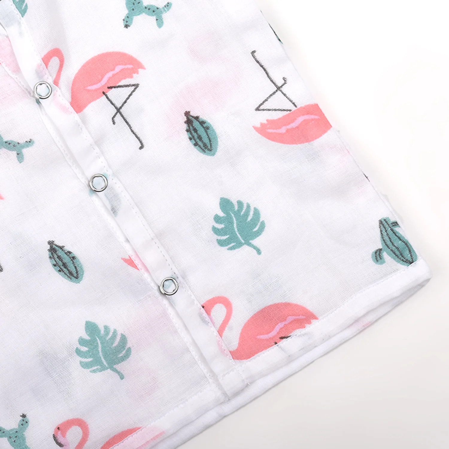Baby Unisex Organic Cotton Muslin Full Sleeves Jhabla | Lion, Flamingo | Pack of 2 - Image 9