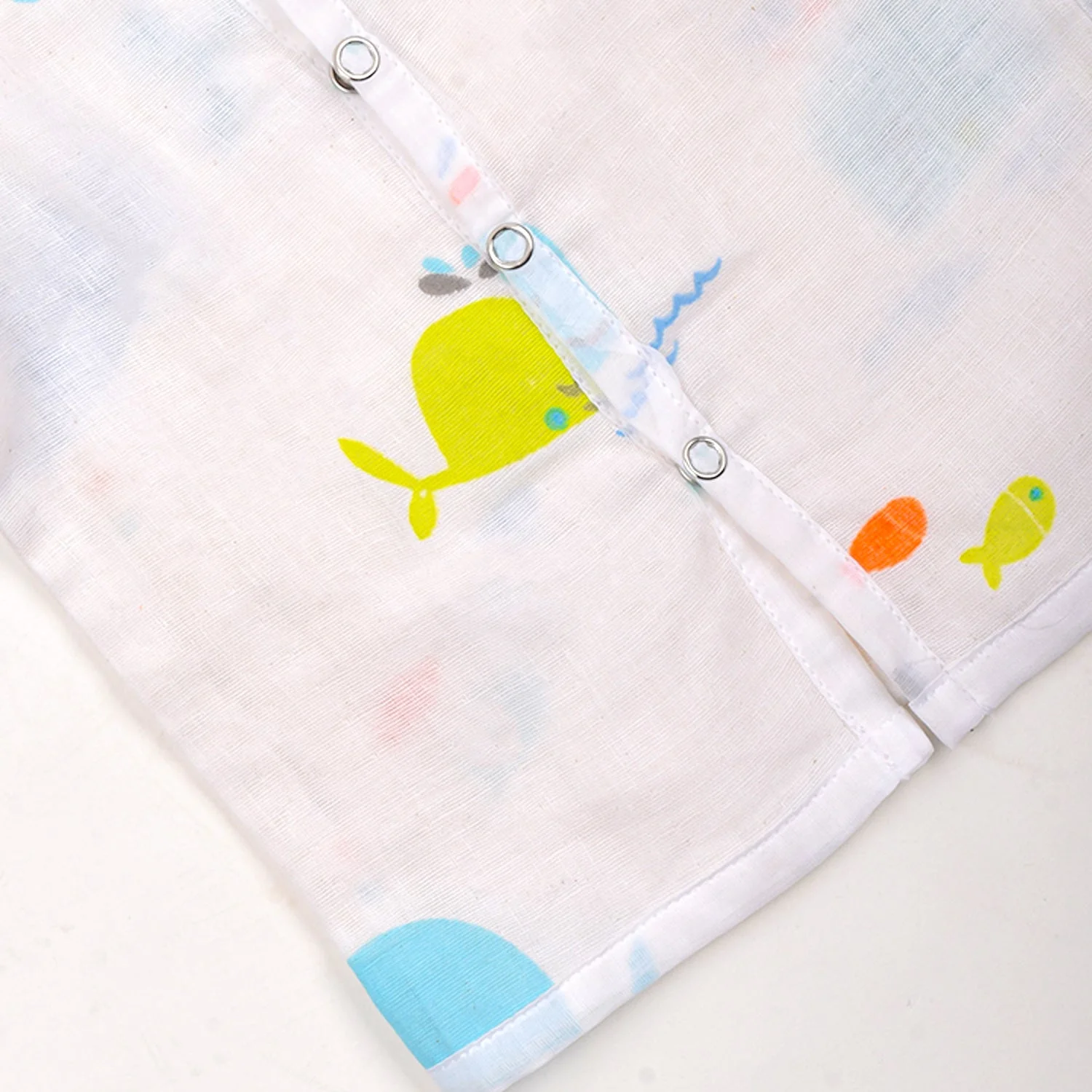 Baby Unisex Organic Cotton Muslin Full Sleeves Jhabla | Whale, Flamingo, Lion | Pack of 3 - Image 11