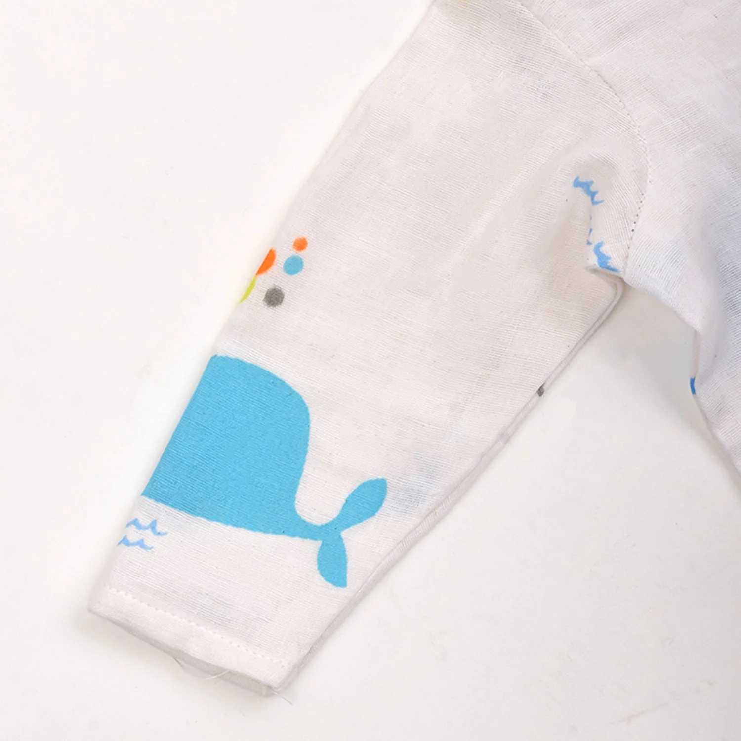 Baby Unisex Organic Cotton Muslin Full Sleeves Jhabla | Whale, Flamingo, Lion | Pack of 3 - Image 13